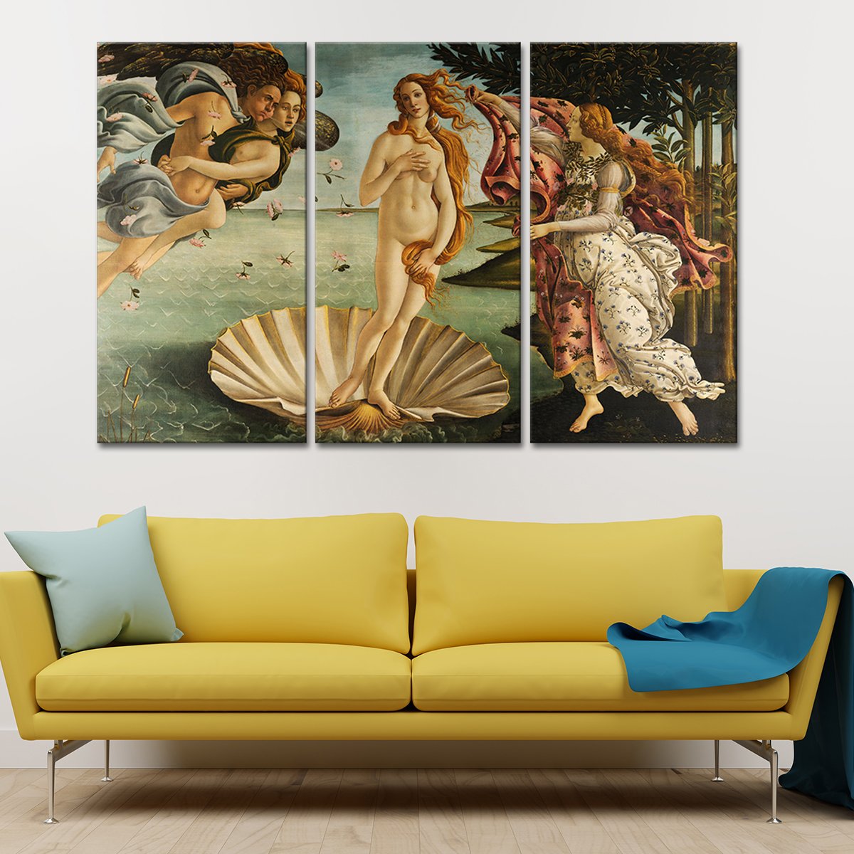 The Birth Of Venus Multi Panel Canvas Wall Art