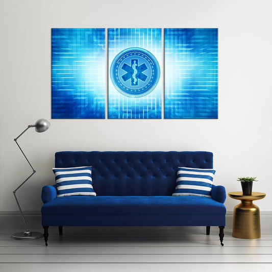 EMT Symbol Multi Panel Canvas Wall Art
