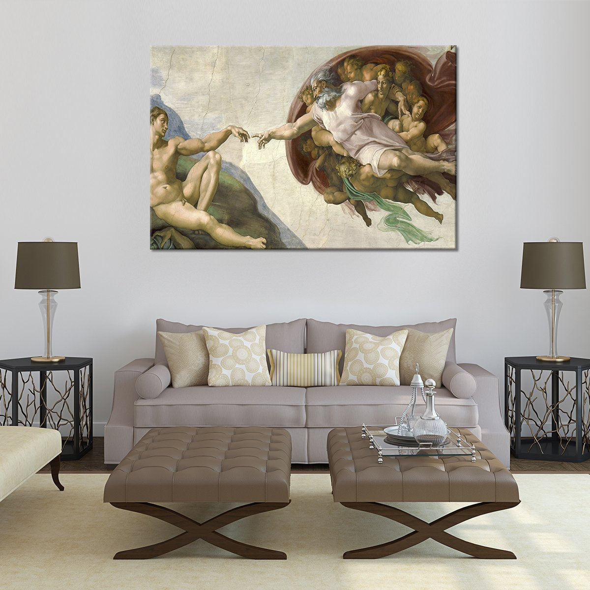 The Creation Of Adam Multi Panel Canvas Wall Art