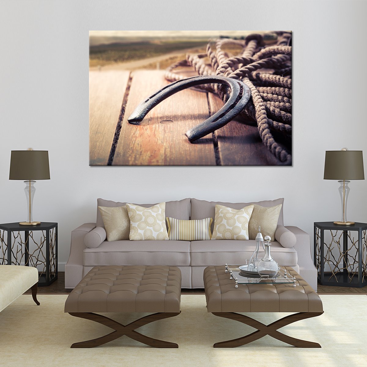 Horseshoe Ranch Multi Panel Canvas Wall Art