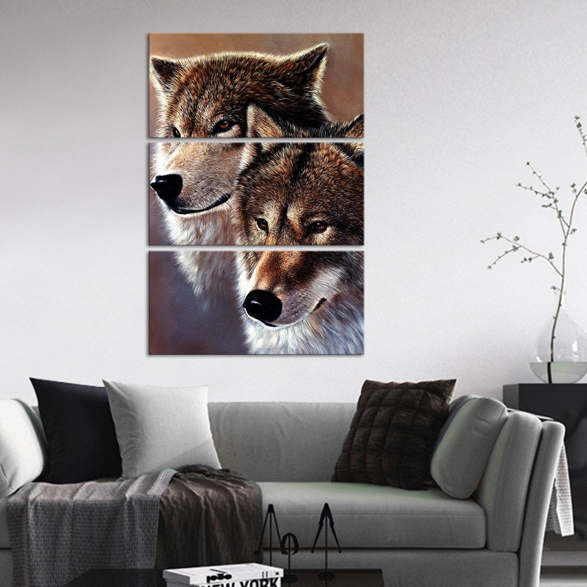 Fearless Wolves Multi Panel Canvas Wall Art