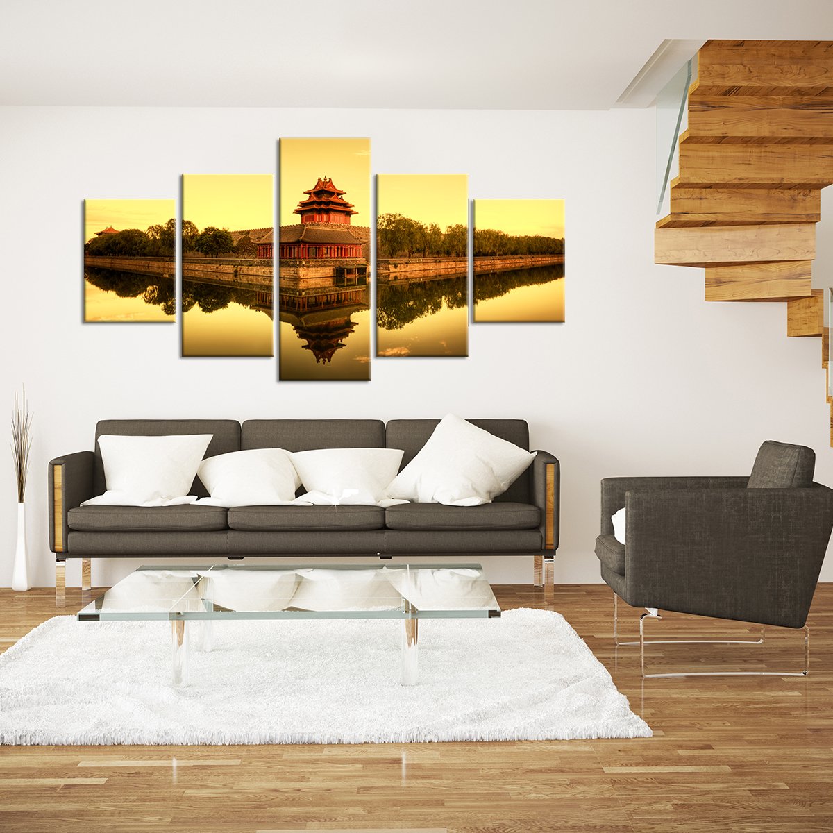 Forbidden City Multi Panel Canvas Wall Art
