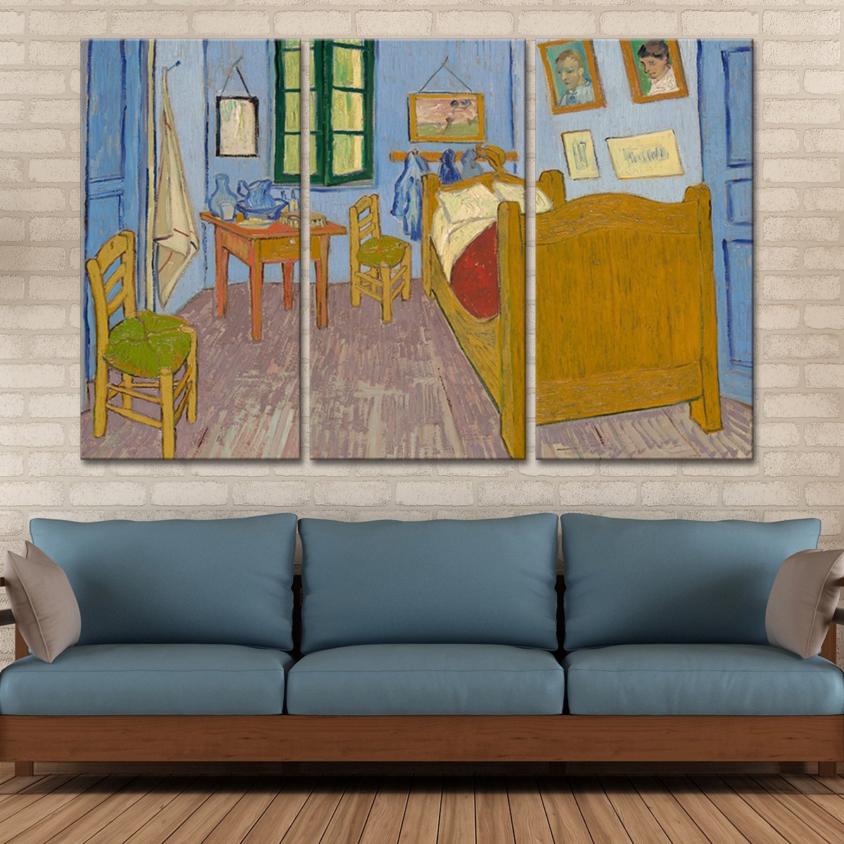 Bedroom In Arles Multi Panel Canvas Wall Art