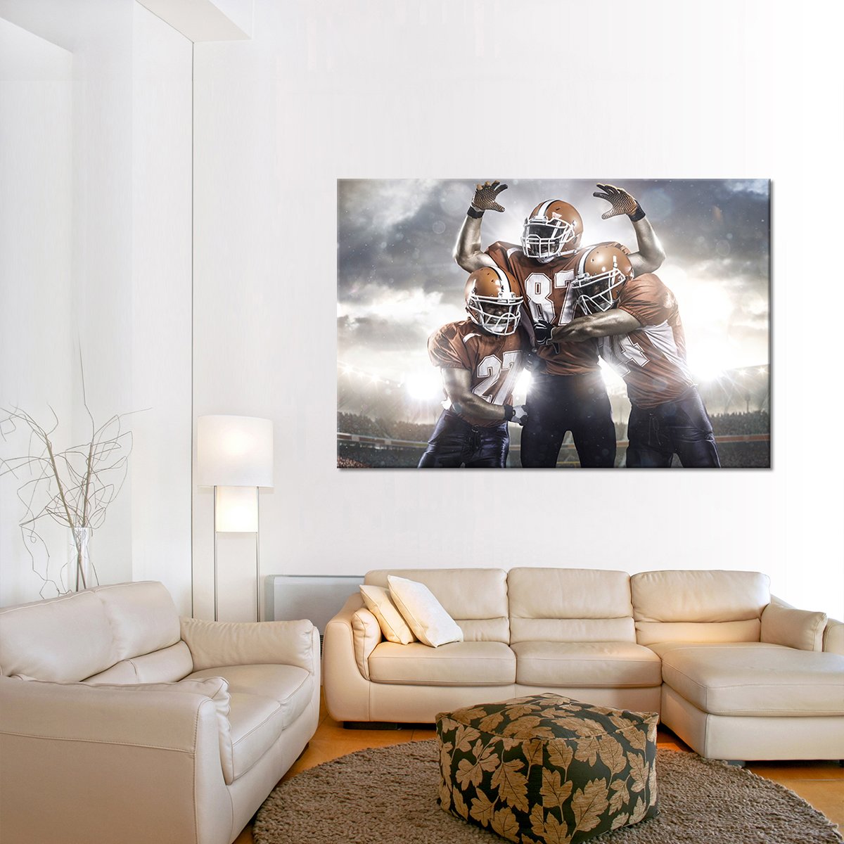 Football Players Multi Panel Canvas Wall Art