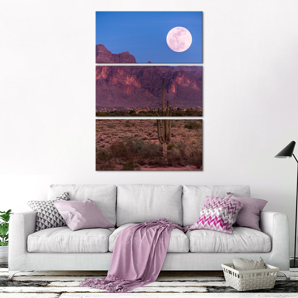 New Mexico Dusk View Multi Panel Canvas Wall Art
