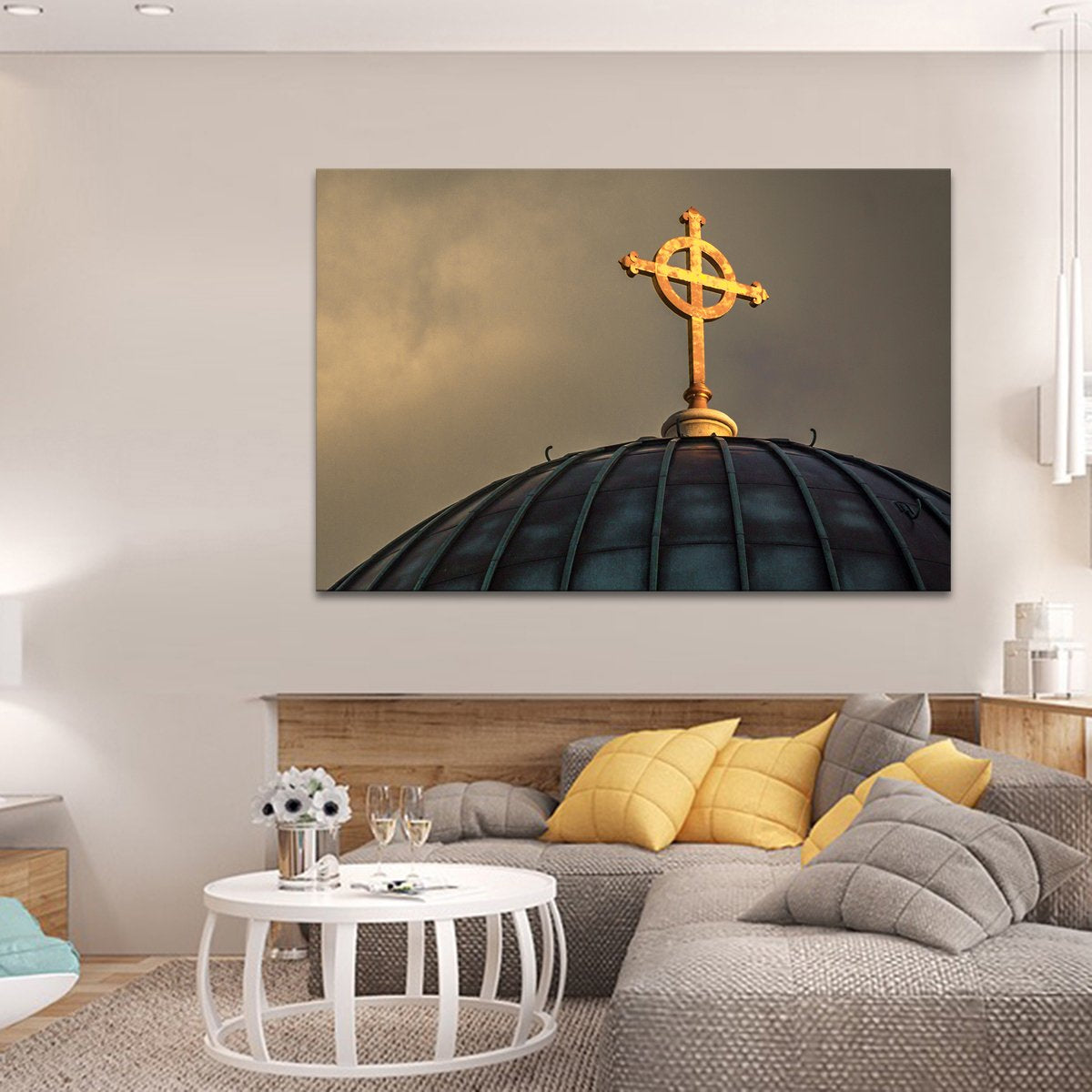 Christian Cross Multi Panel Canvas Wall Art