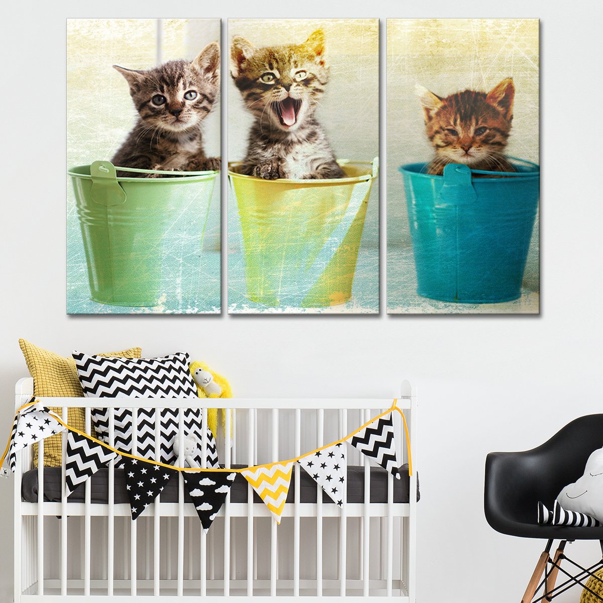 Kittens Multi Panel Canvas Wall Art