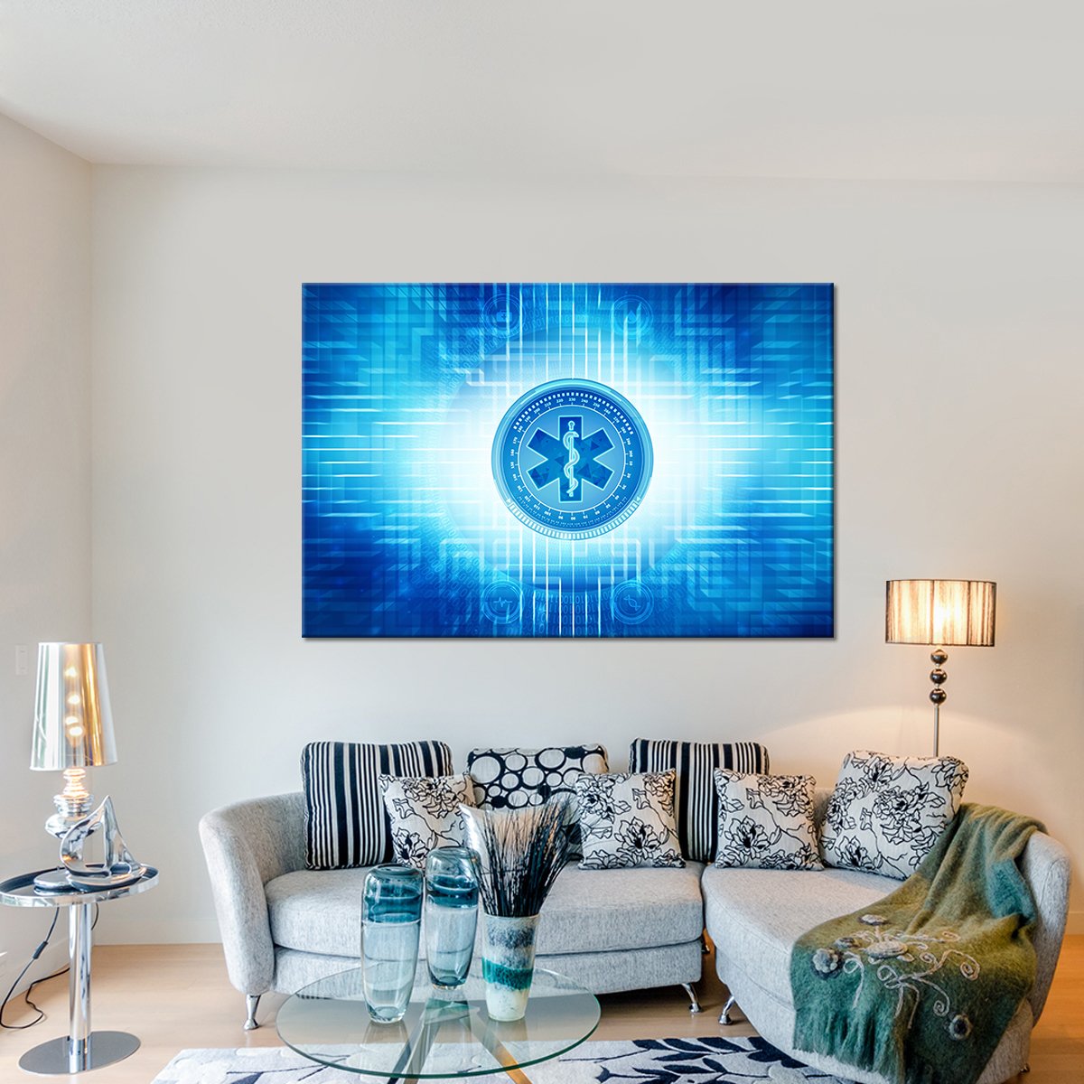EMT Symbol Multi Panel Canvas Wall Art