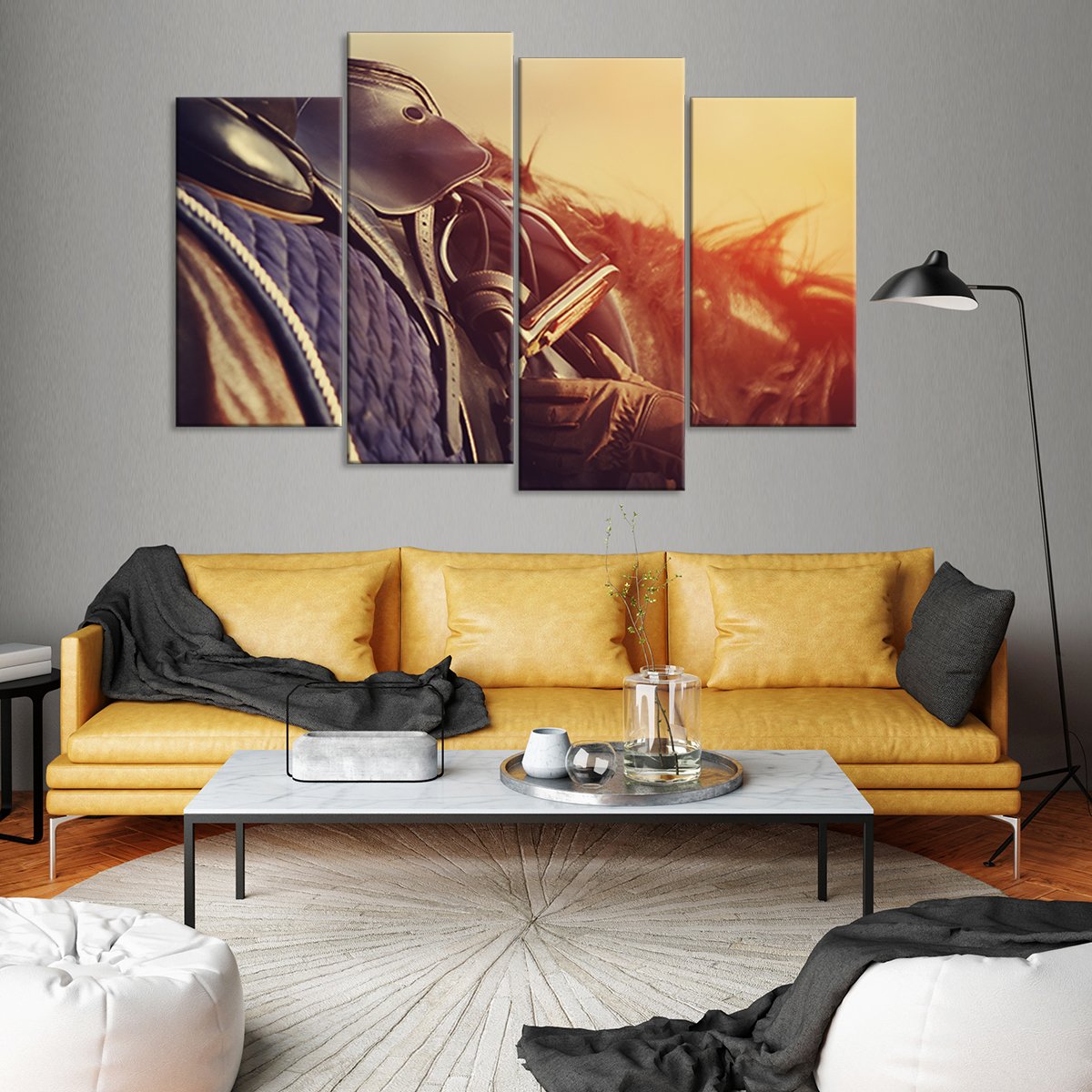 Equestrian Multi Panel Canvas Wall Art