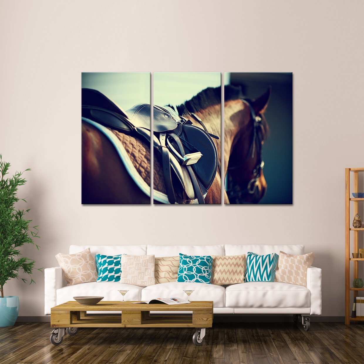 Horseback Riding Multi Panel Canvas Wall Art