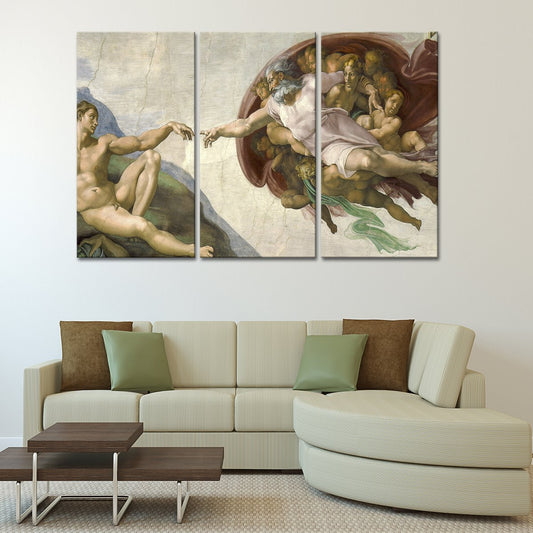 The Creation Of Adam Multi Panel Canvas Wall Art