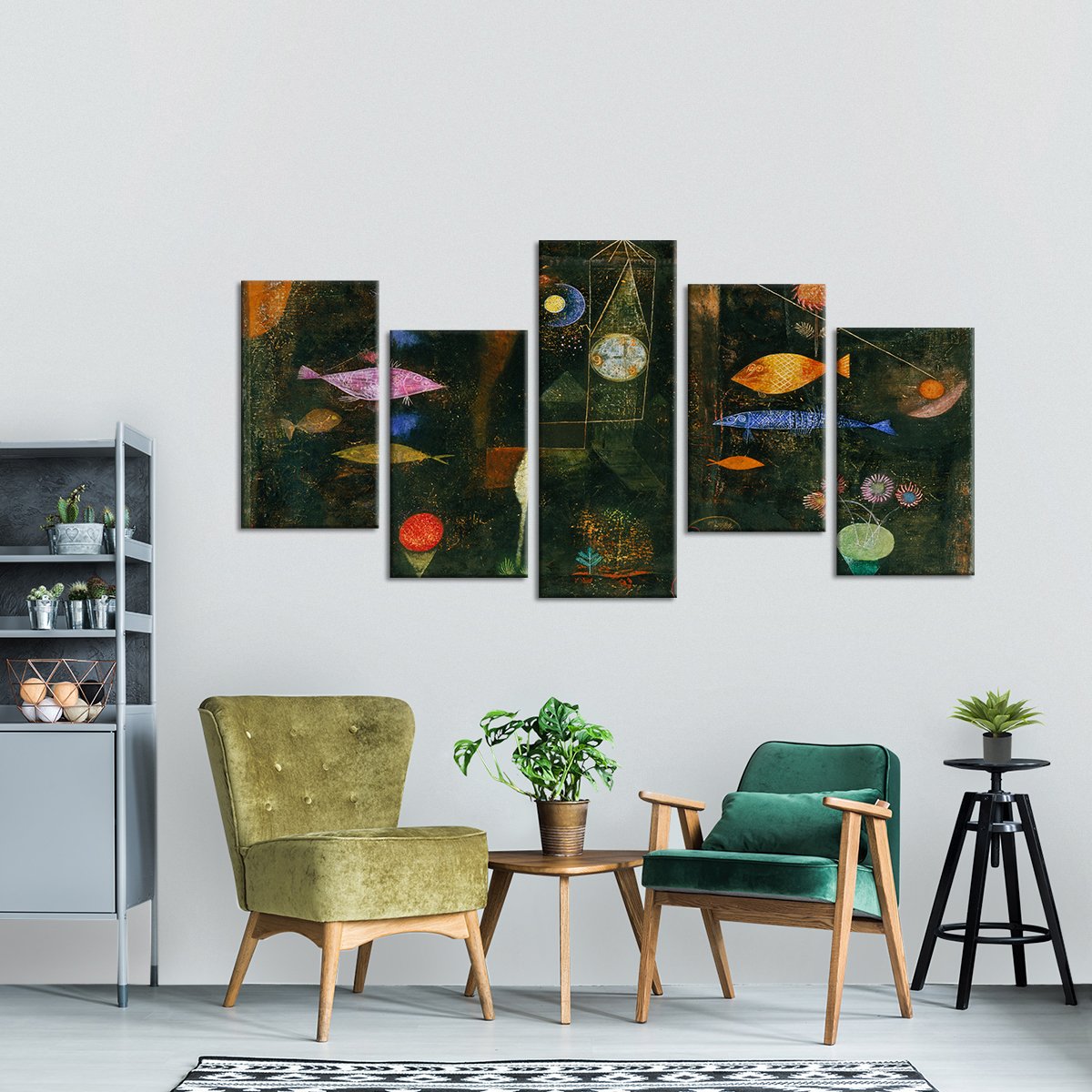 Fish Magic Multi Panel Canvas Wall Art