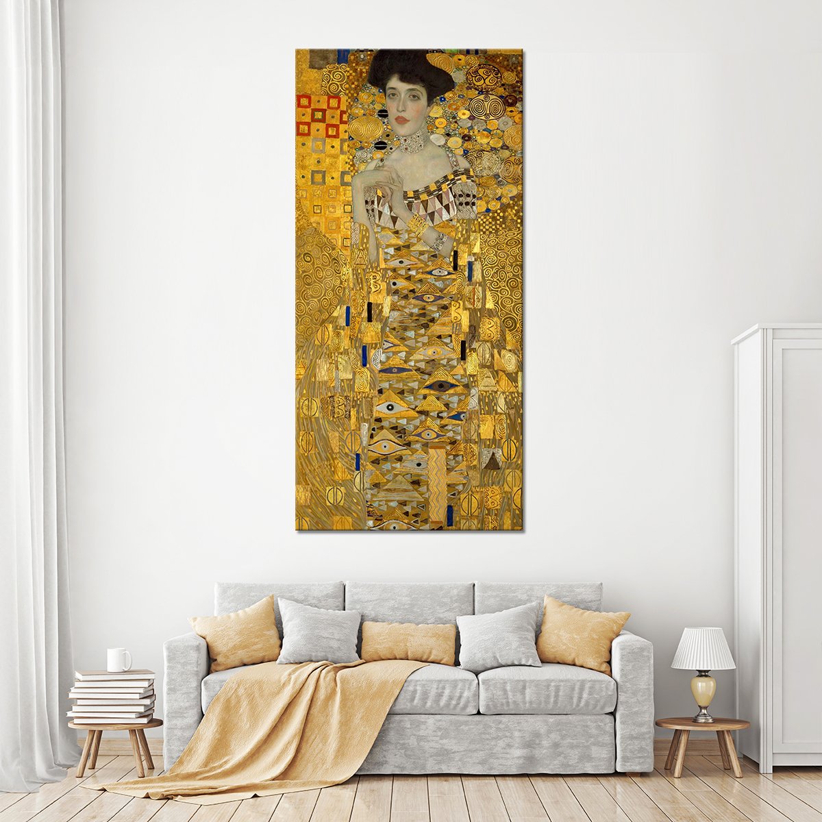 Portrait of Adele Bloch-Bauer I Multi Panel Canvas Wall Art