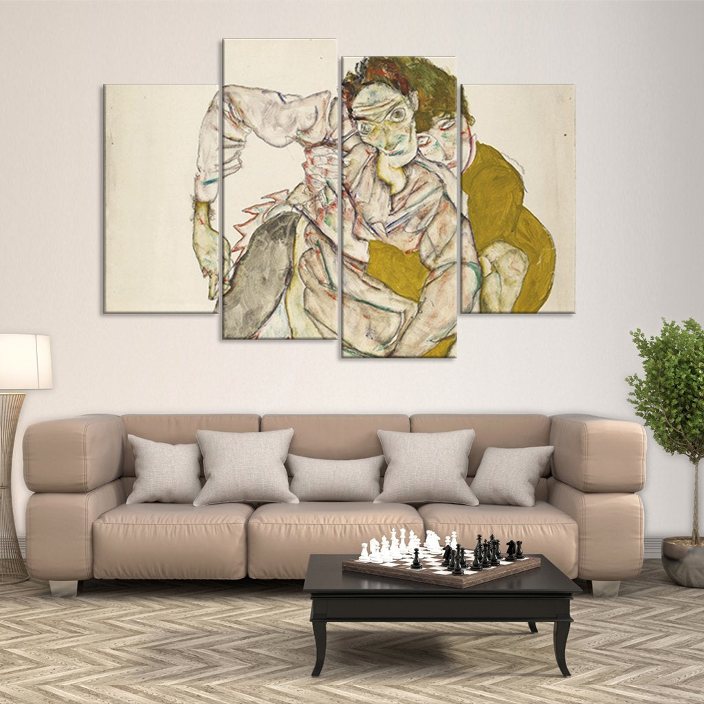 Seated Couple Multi Panel Canvas Wall Art
