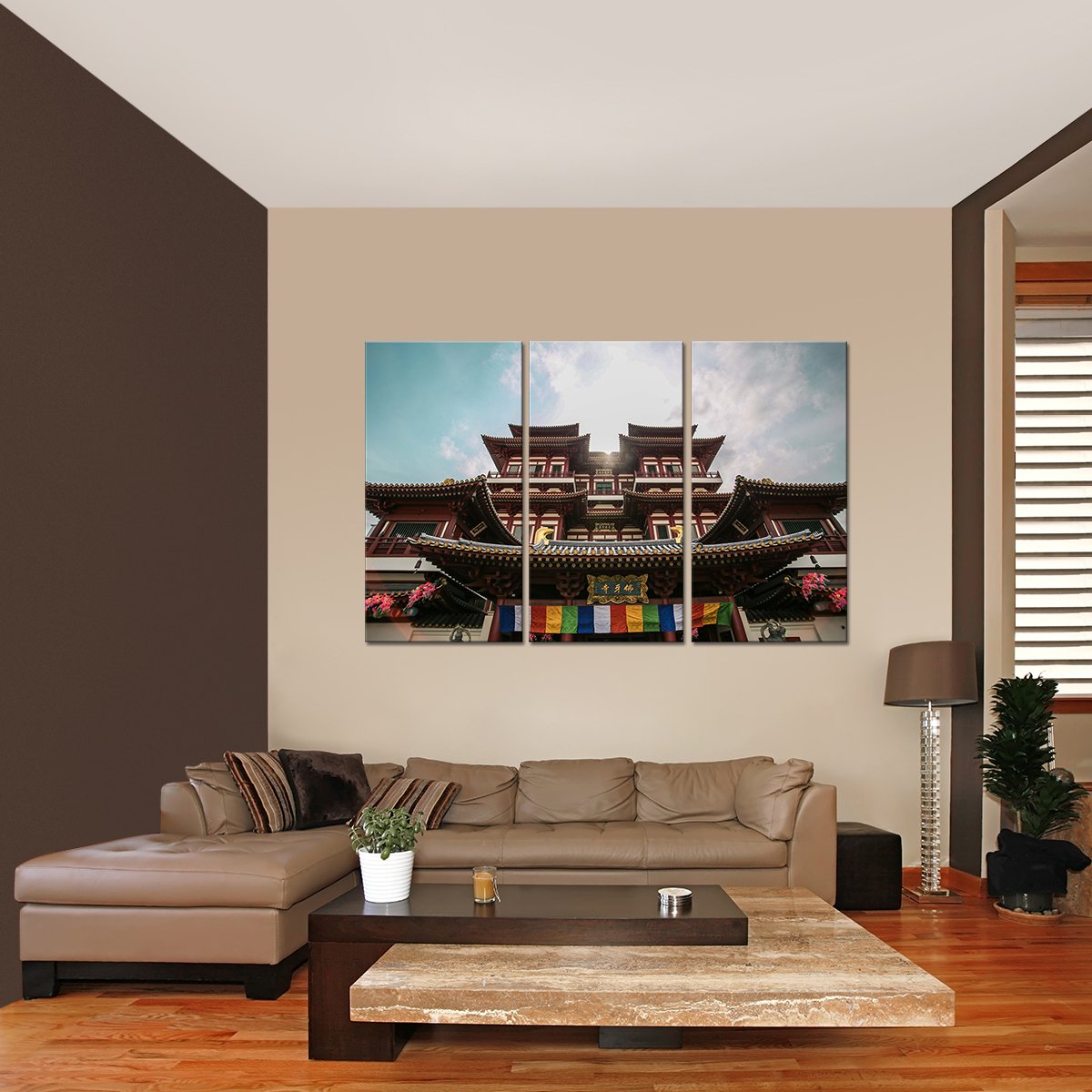 Buddha Tooth Relic Temple Multi Panel Canvas Wall Art