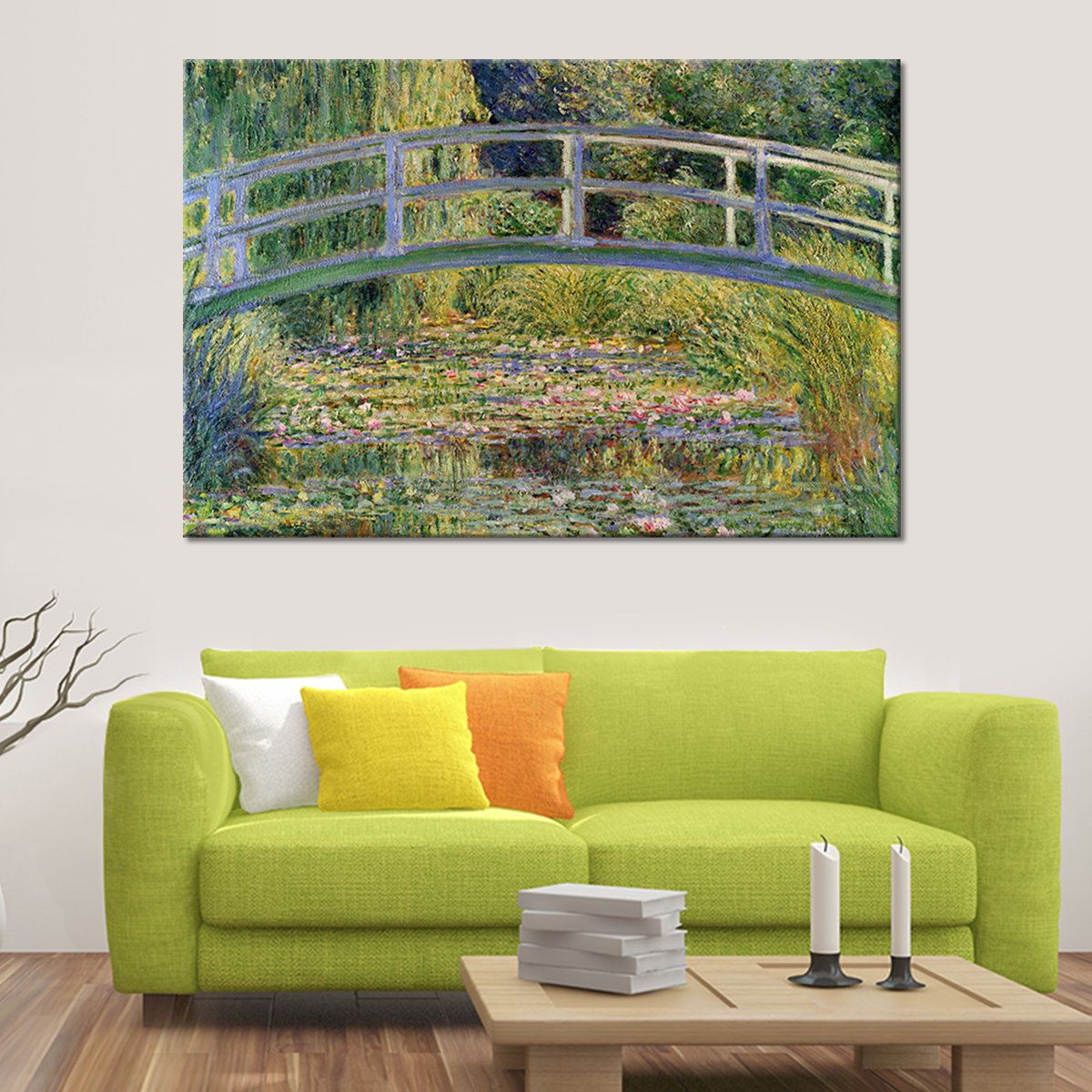The Japanese Footbridge Multi Panel Canvas Wall Art