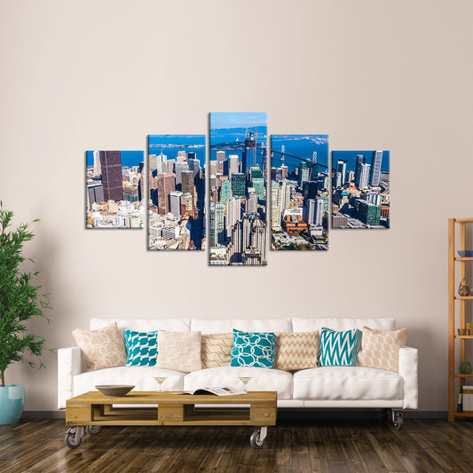 Downtown San Francisco Multi Panel Canvas Wall Art