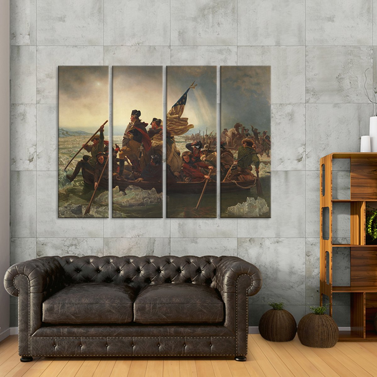 Washington Crossing the Delaware Multi Panel Canvas Wall Art