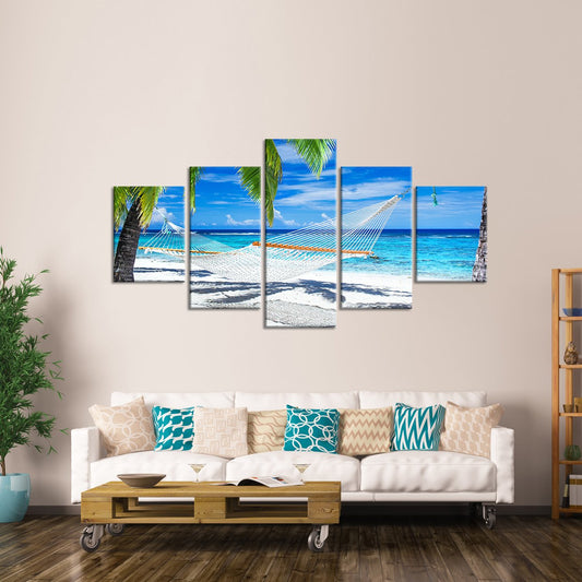 Caribbean Hammock Multi Panel Canvas Wall Art