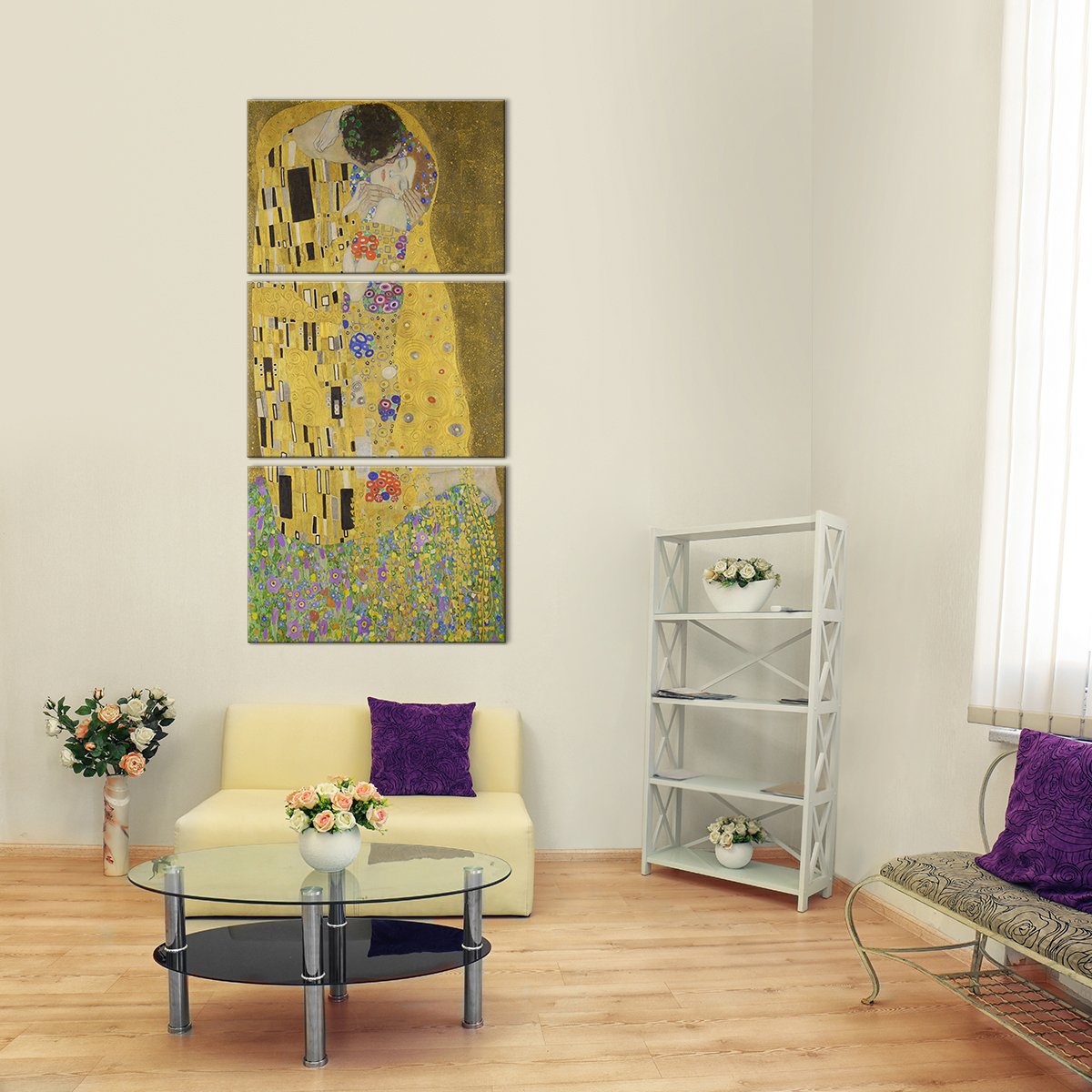 The Kiss Multi Panel Canvas Wall Art