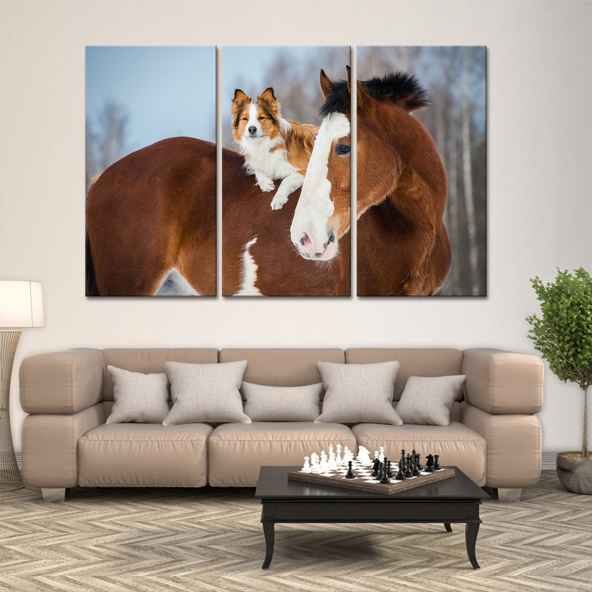 Furry Pals Multi Panel Canvas Wall Art