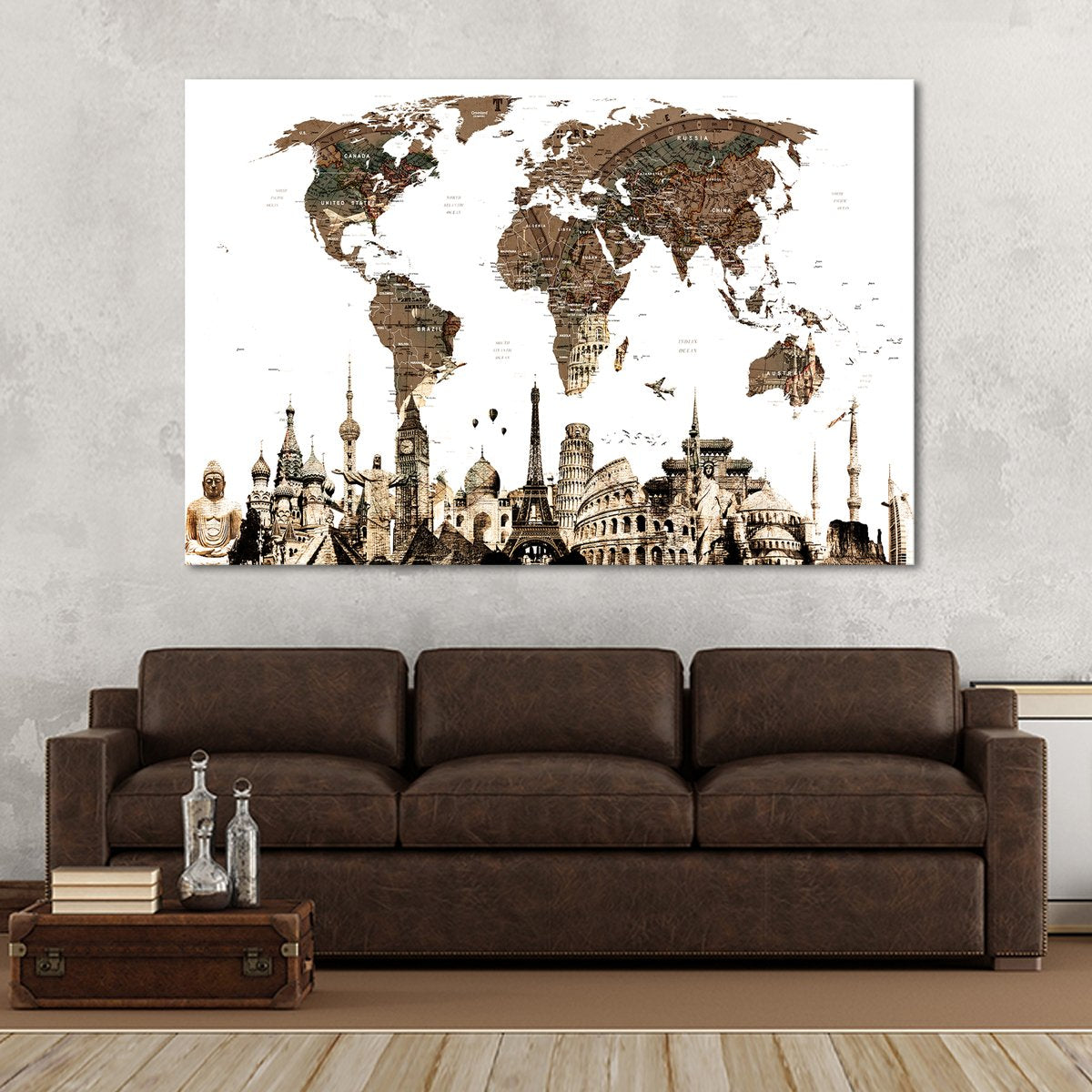 Farmhouse VIII Hand Drawings and Sketches Multi Panel Canvas Wall Art
