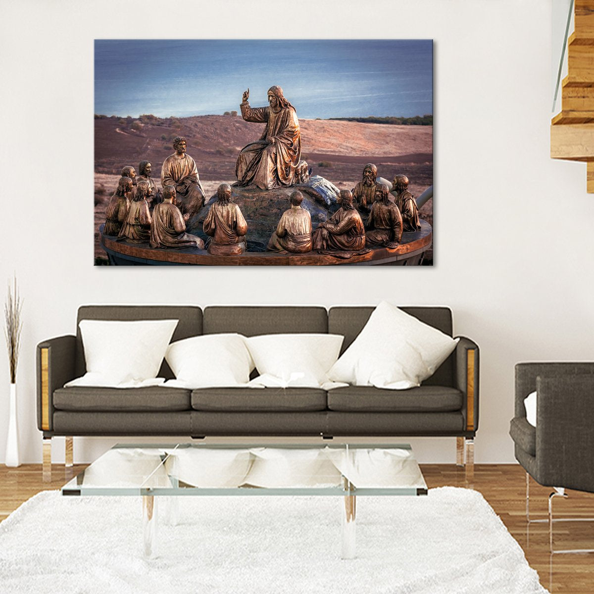Jesus and His Followers Multi Panel Canvas Wall Art