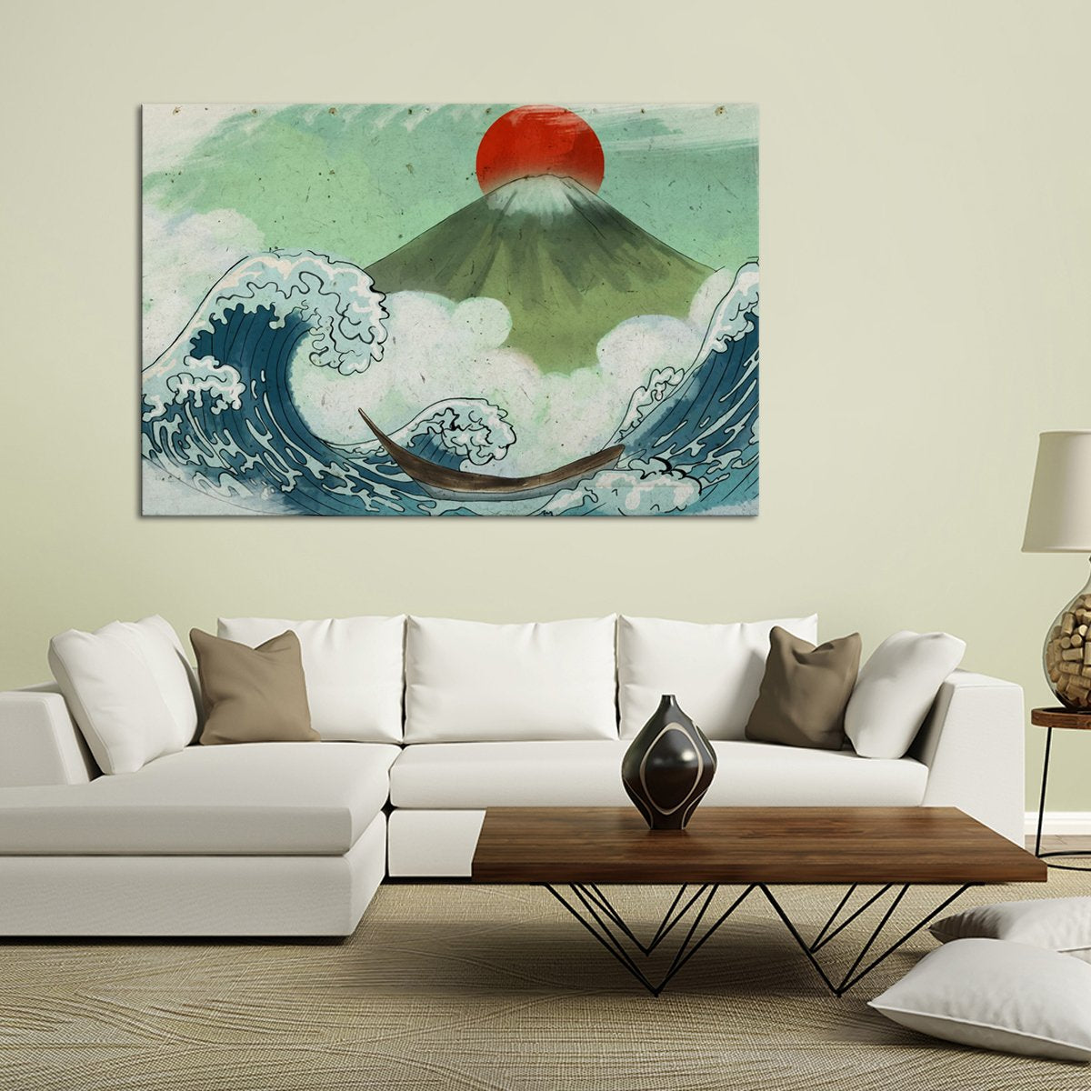 Kanagawa Graffiti Multi Panel Canvas Wall Art