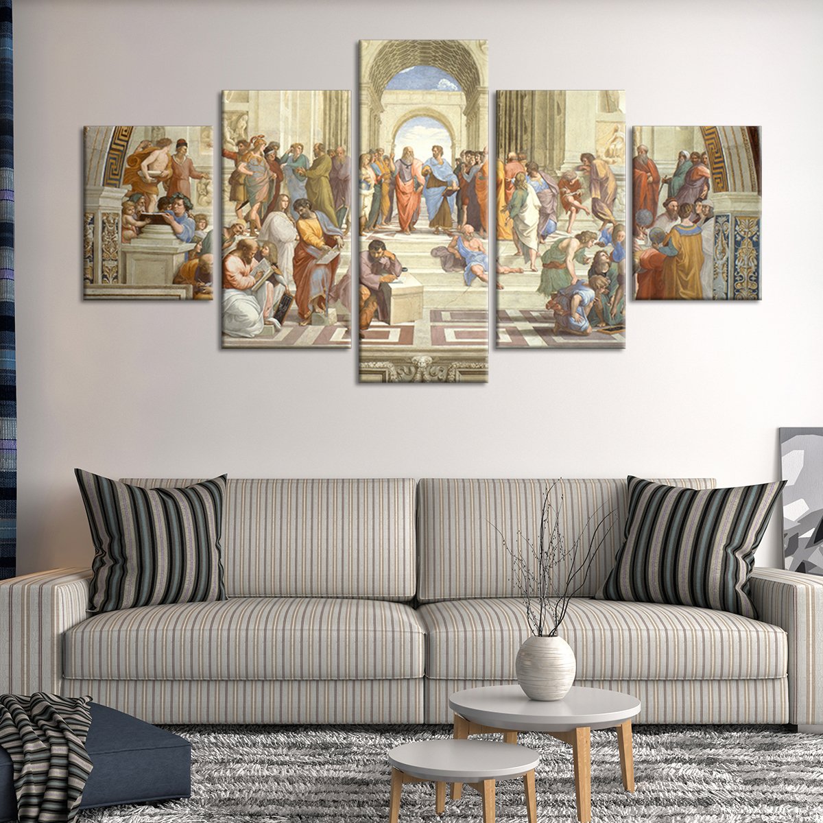 The School of Athens Multi Panel Canvas Wall Art