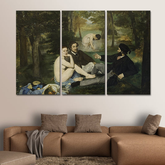Luncheon on the Grass Multi Panel Canvas Wall Art