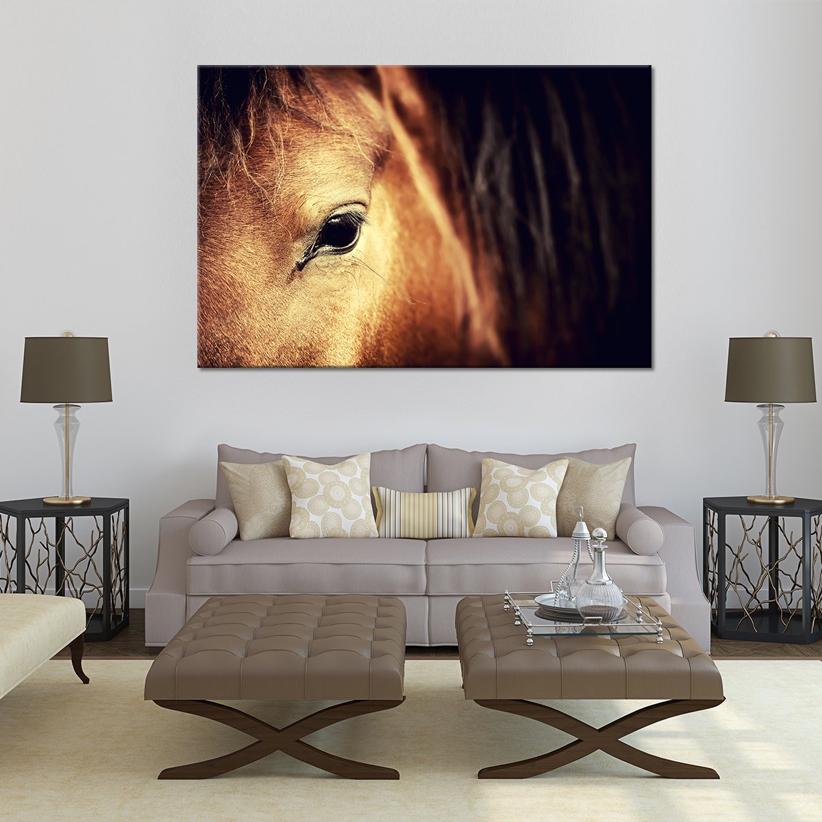 Horse Close Up Multi Panel Canvas Wall Art