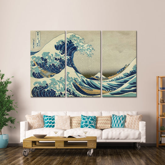 The Great Wave Off Kanagawa Multi Panel Canvas Wall Art