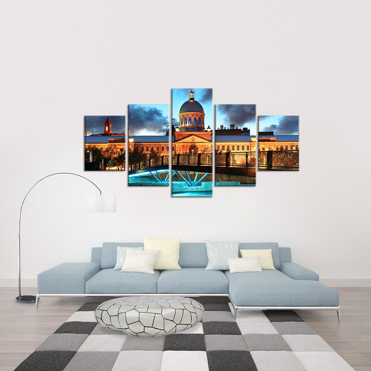 Old Montreal Multi Panel Canvas Wall Art