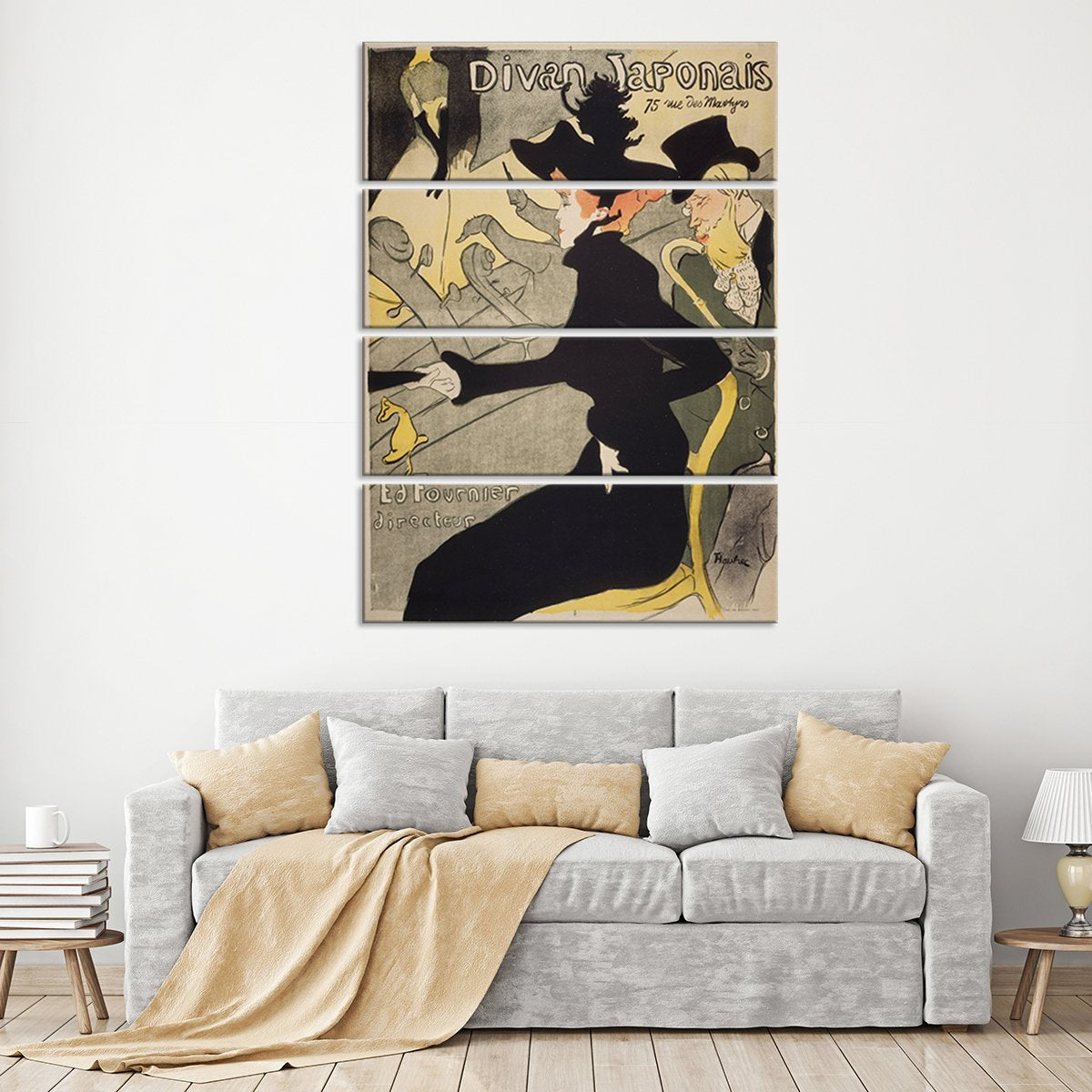 Divan Japonais Multi Panel Canvas Wall Art