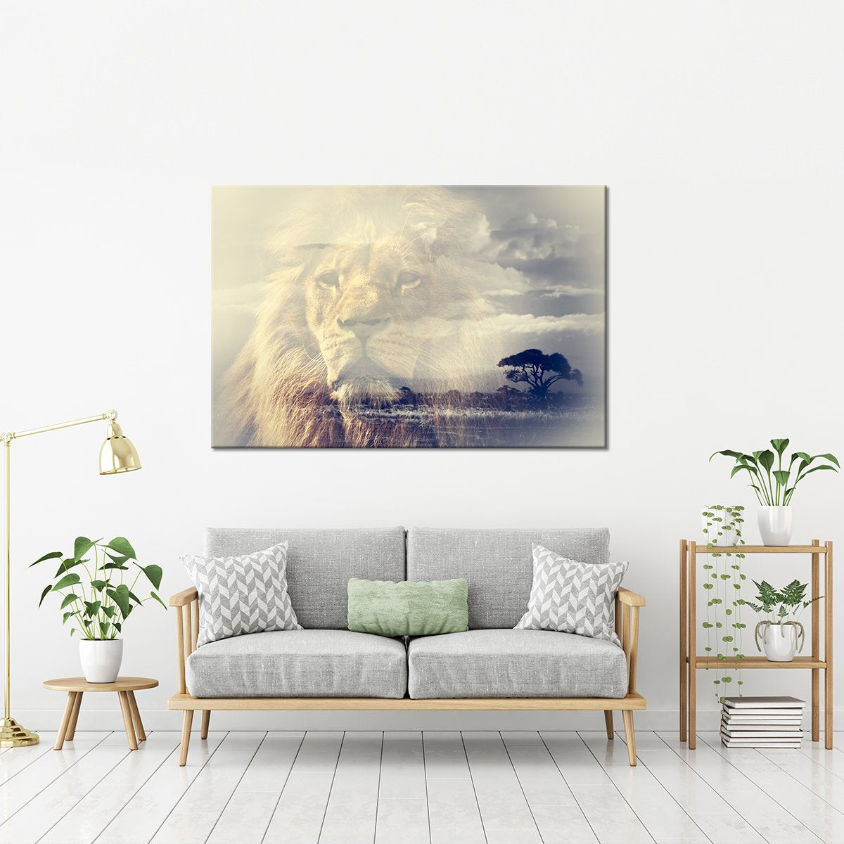 Lion Kingdom Multi Panel Canvas Wall Art