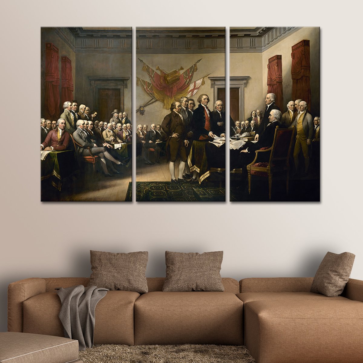 Declaration of Independence Multi Panel Canvas Wall Art
