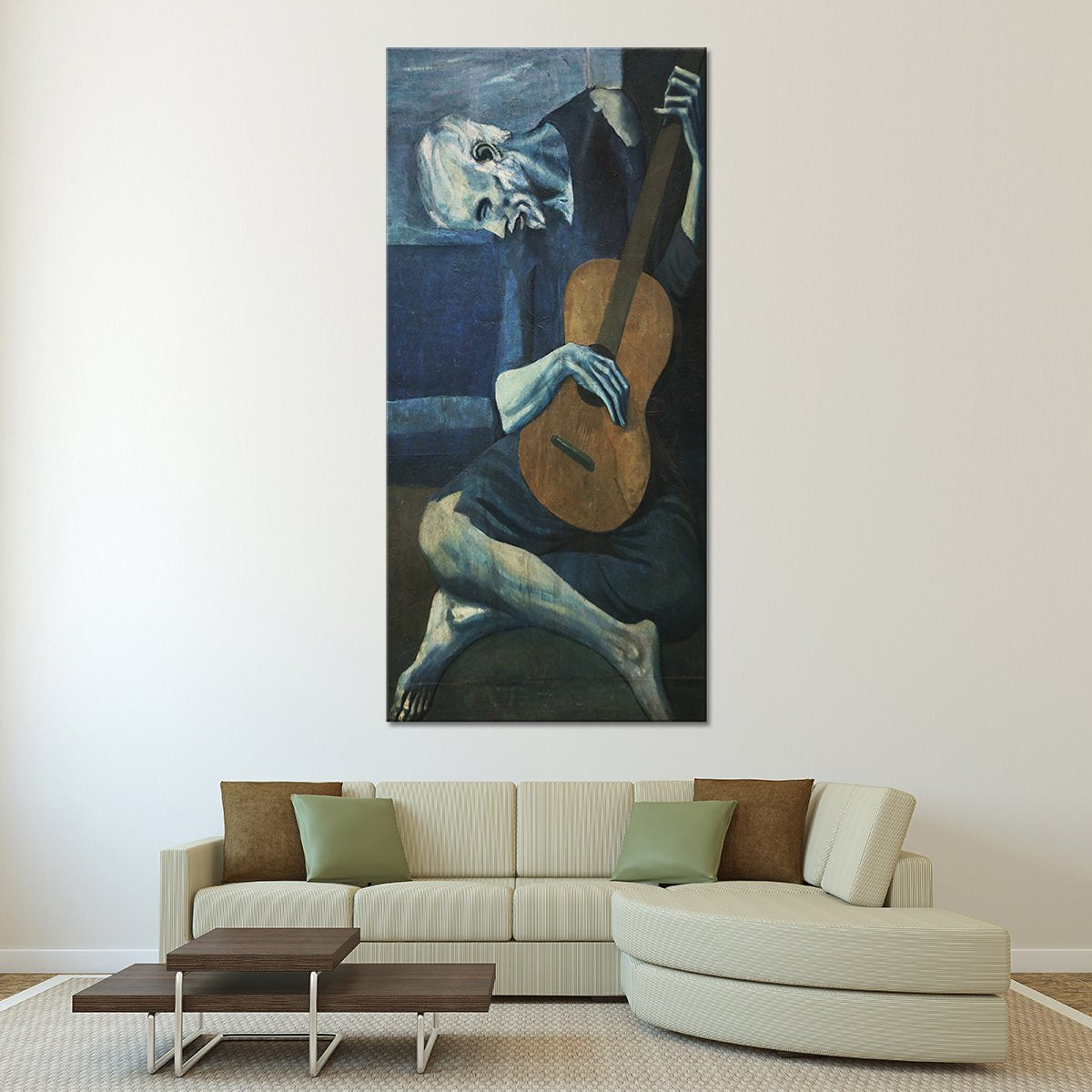 The Old Guitarist Multi Panel Canvas Wall Art