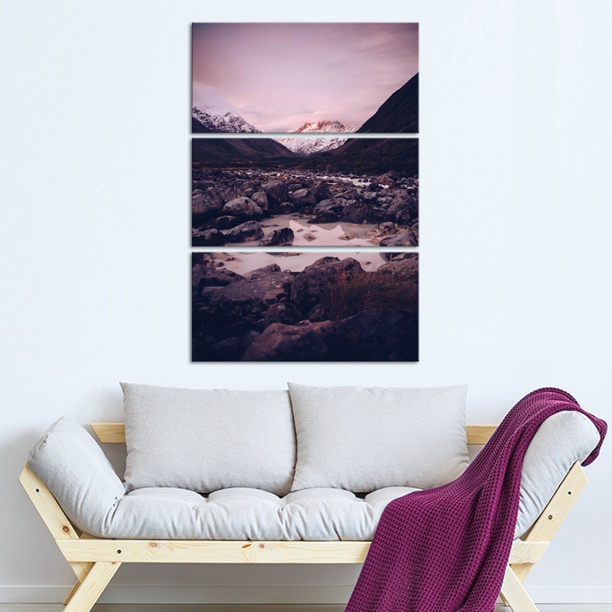 Spectacular Pond at Sunset Multi Panel Canvas Wall Art
