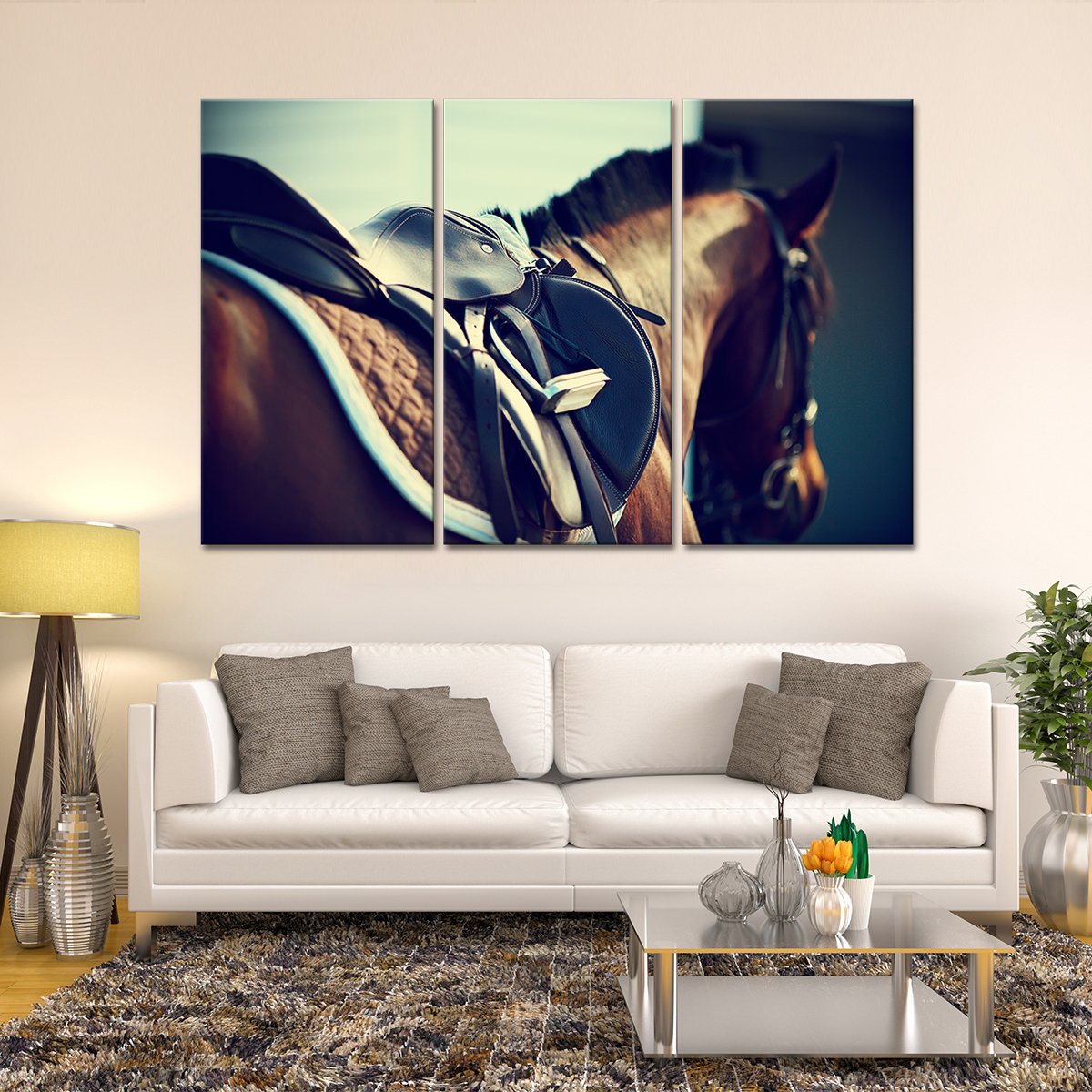 Horseback Riding Multi Panel Canvas Wall Art