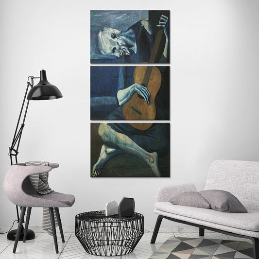 The Old Guitarist Multi Panel Canvas Wall Art