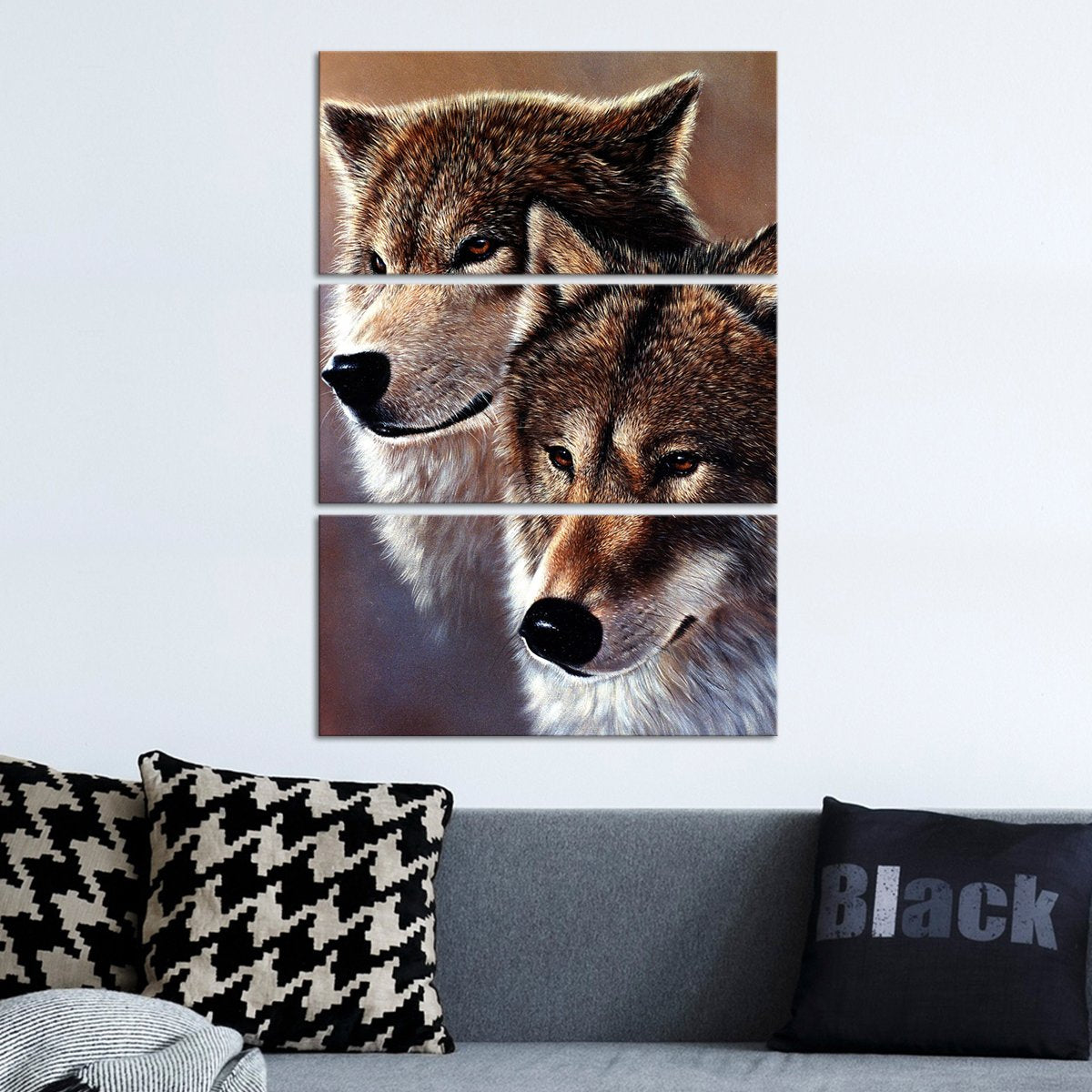 Fearless Wolves Multi Panel Canvas Wall Art