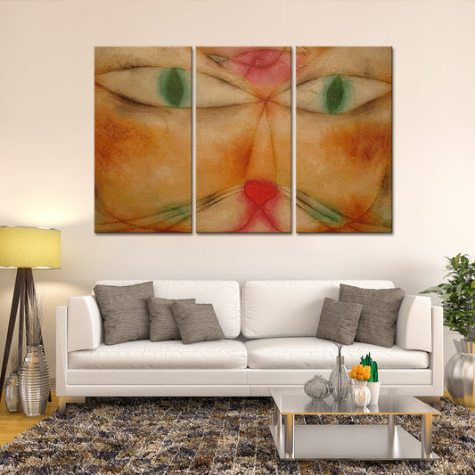 Cat and Bird Multi Panel Canvas Wall Art