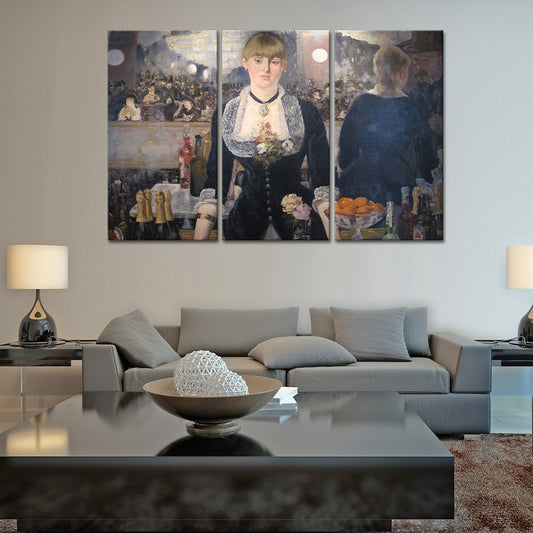 A Bar at the Folies Bergere Multi Panel Canvas Wall Art