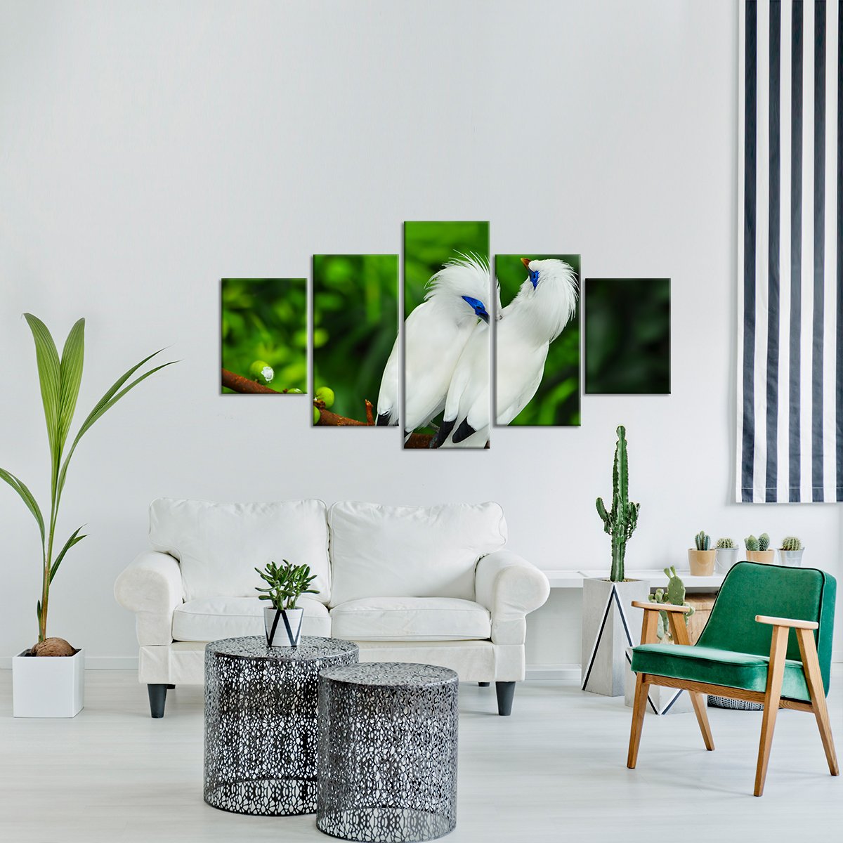 Bali Myna Multi Panel Canvas Wall Art