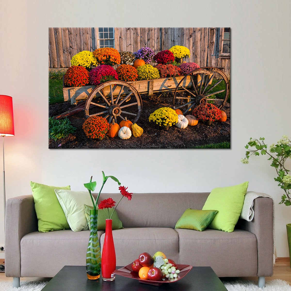 Colorful Flowers Multi Panel Canvas Wall Art