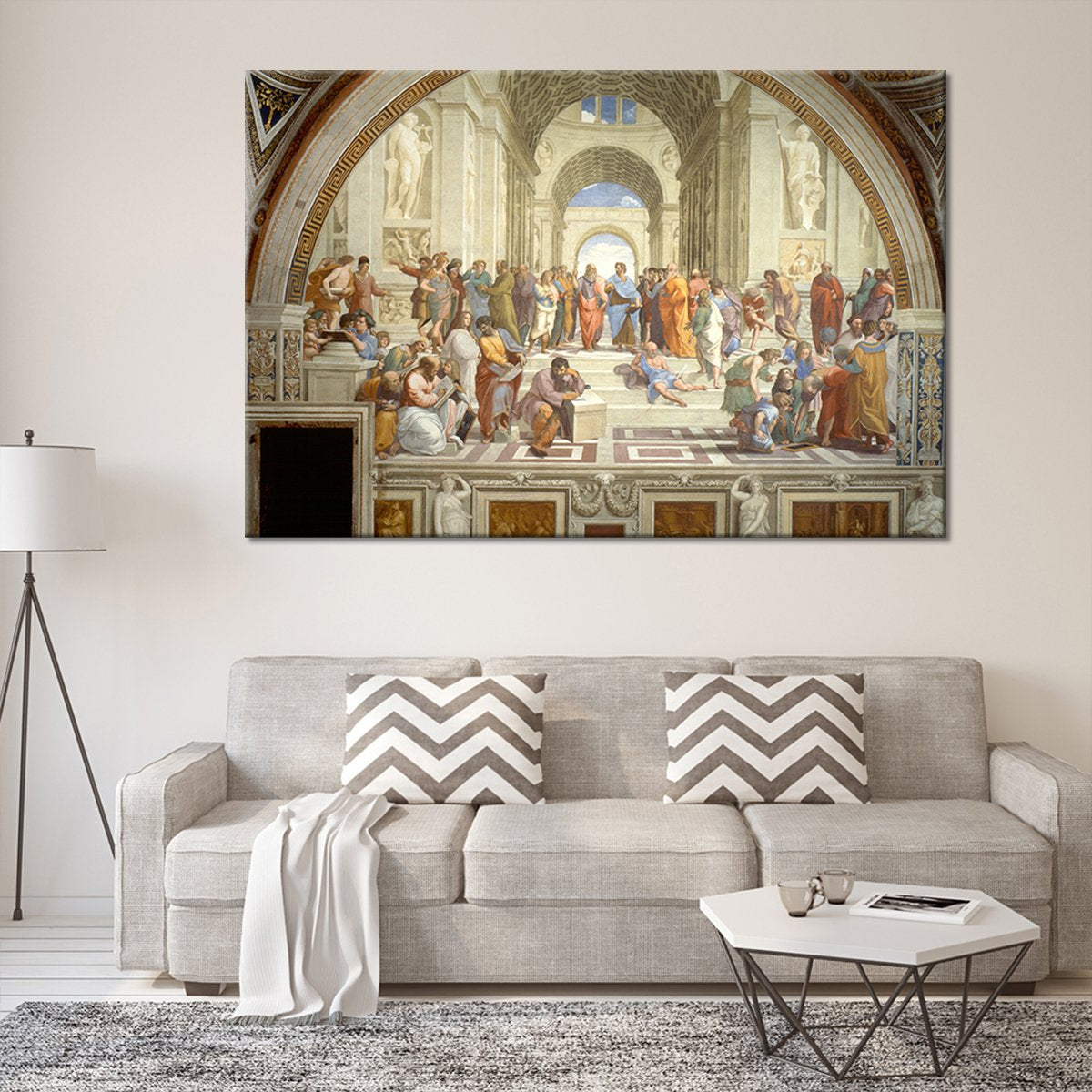 The School of Athens Multi Panel Canvas Wall Art