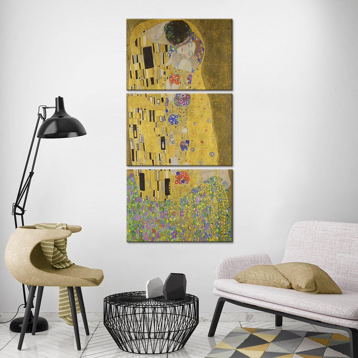 The Kiss Multi Panel Canvas Wall Art
