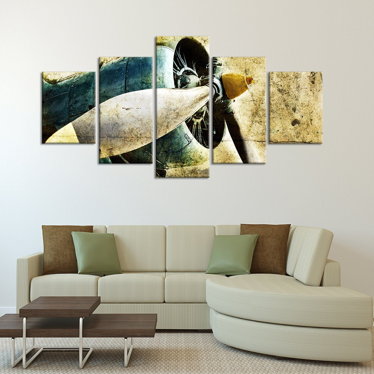 Grunge Engine Multi Panel Canvas Wall Art