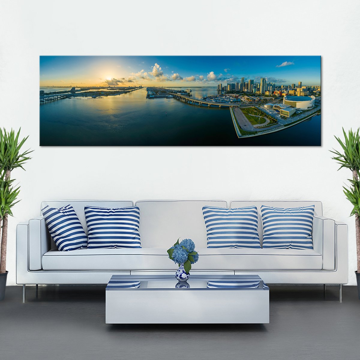 Florida City Scape Multi Panel Canvas Wall Art