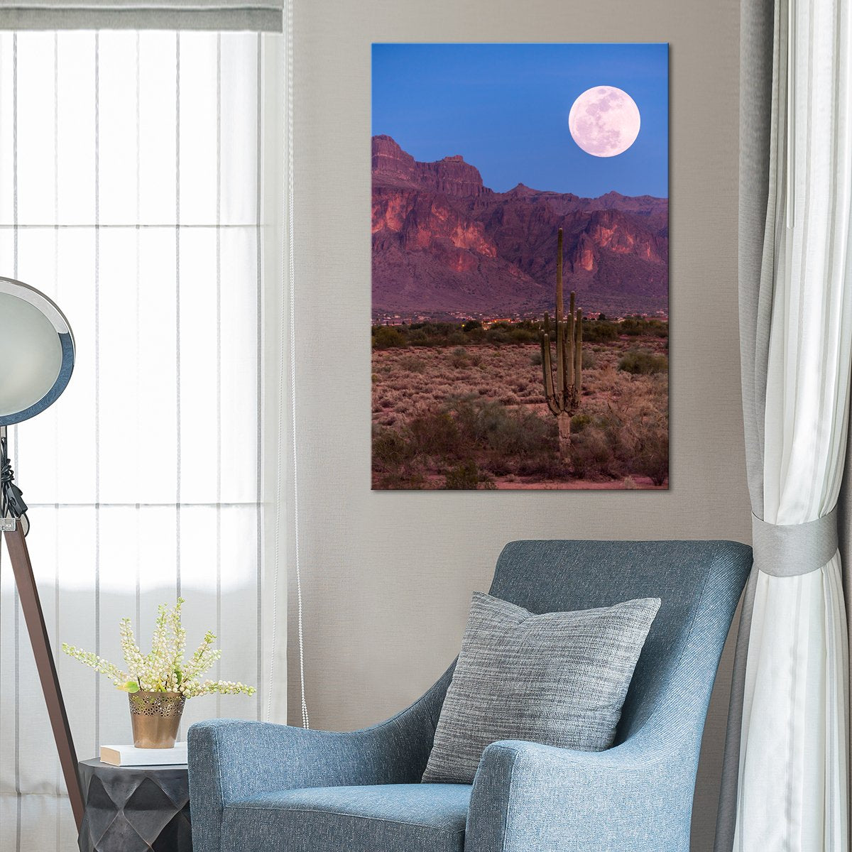 New Mexico Dusk View Multi Panel Canvas Wall Art